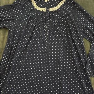 Secret Treasures Navy and Cream Nightgown